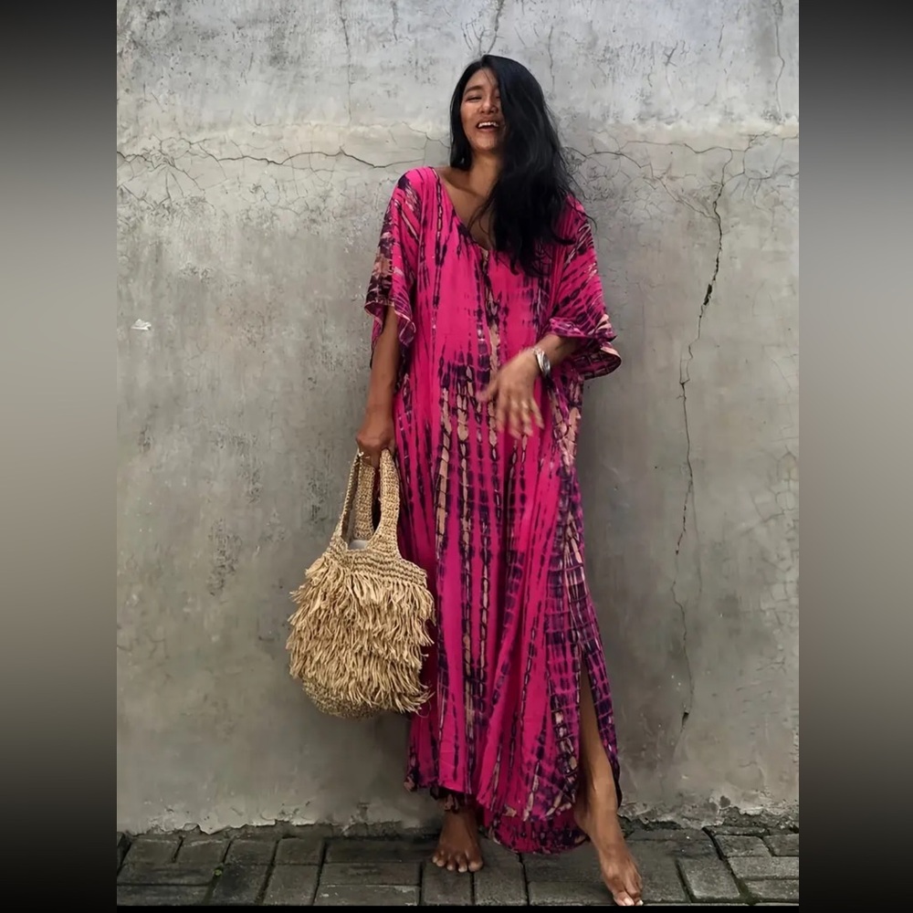 Pink caftan - plus - Picture 13 of 14